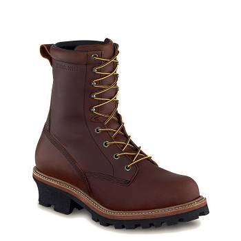 Red Wing LoggerMax 9-inch Insulated Waterproof Soft Toe - Bordove Pracovne Cizmy Panske, RW270SK